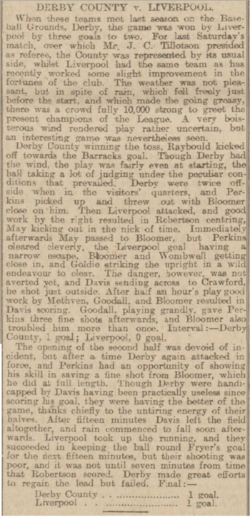 Sheffield Daily Telegraph report