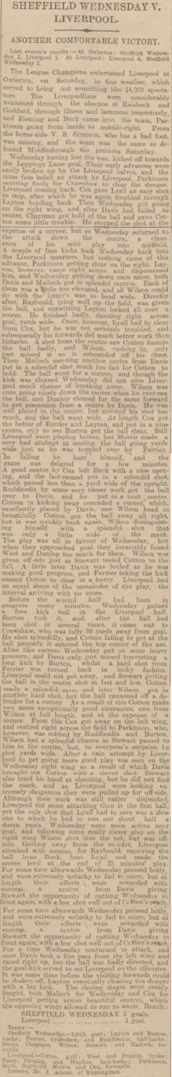 Newspaper report (courtesy of Kjell Hanssen)