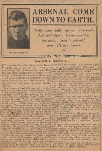 Arsenal come down to earth! - 26 January 1926