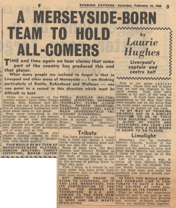 A Merseyside team to to hold all comers - 19 February 1955