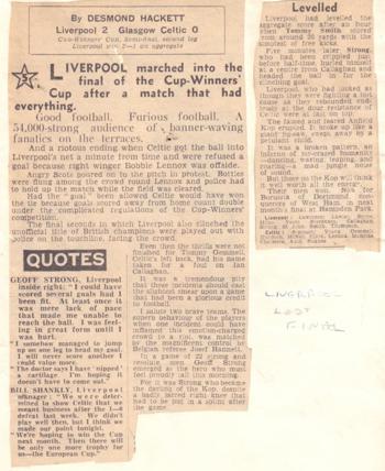 Report by Desmond Hackett