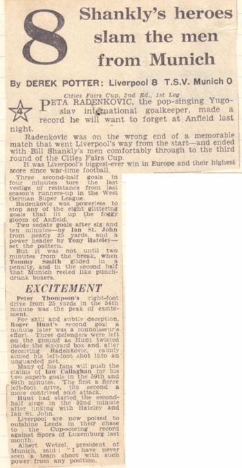 Shankly's heroes slam the men from Munich