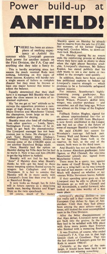 Power build-up at Anfield as 1967/8 season begins