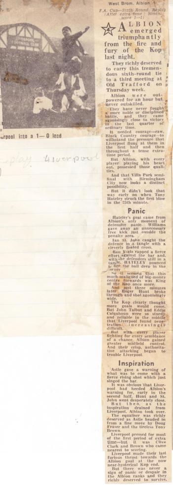 Albion emerge triumphant from the fire and fury of the Kop