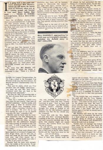 Shankly's Liverpool in 1968/69