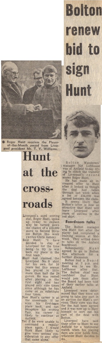 Roger Hunt's swansong