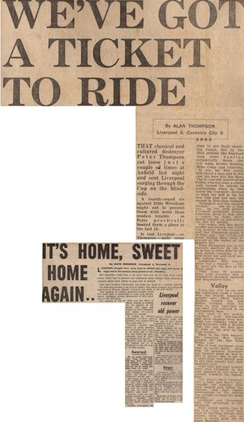 Cultured destroyer Thompson cuts loose - press report on Liverpool - Coventry on 12 January 1970