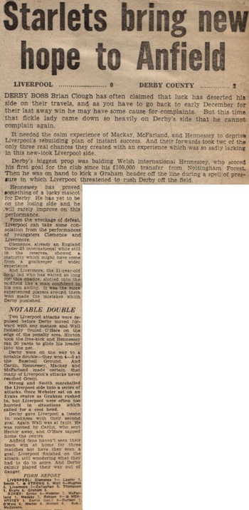 Starlets bring hope to Anfield - 28 February 1970