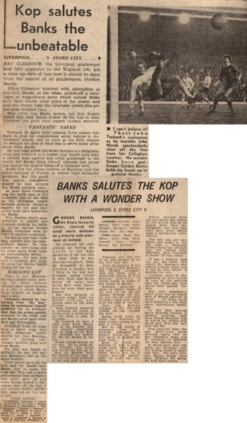 Kop salutes Banks the unbeatable