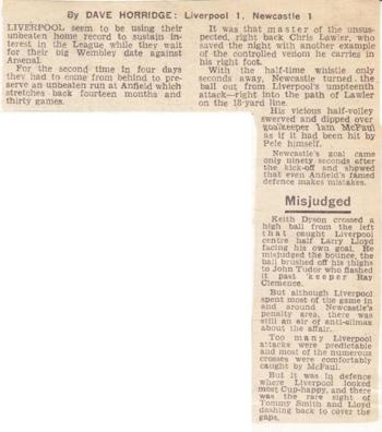 Lawler's Peleesque volley! - 6 April 1971