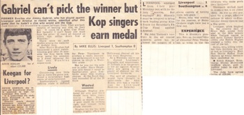 Kop singers earn medal