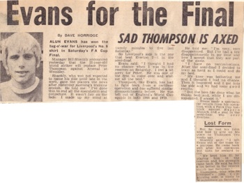 Thompson axed for the 1971 FA Cup final