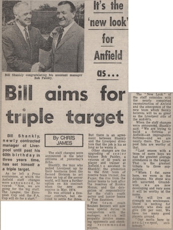 Bill Shankly just signed a three-year contract