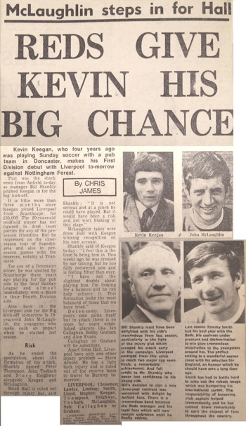 Reds give Kevin his big chance