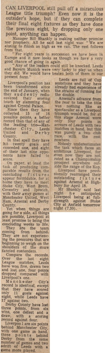 Can Liverpool still pull off a miraculous  title triumph?