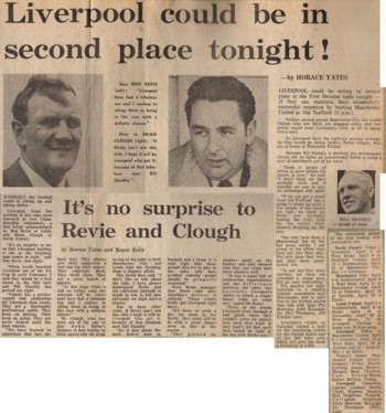 Clough and Revie not surprised by Liverpool's advance