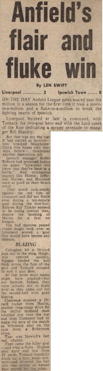 Anfield's fair and fluke win