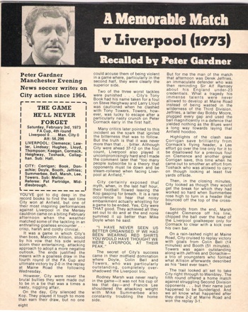 From match programme