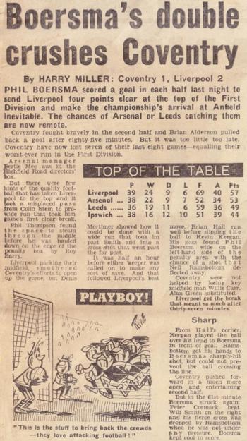 Boersma double crushes Coventry