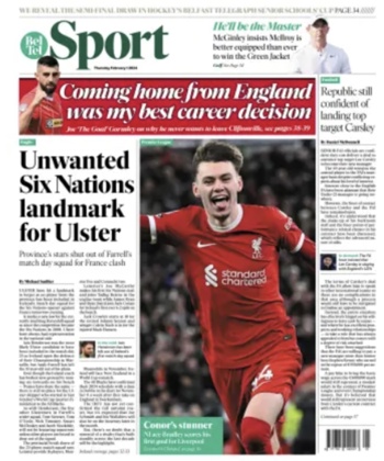 Belfast Telegraph Backpage