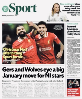 Belfast Telegraph Backpage
