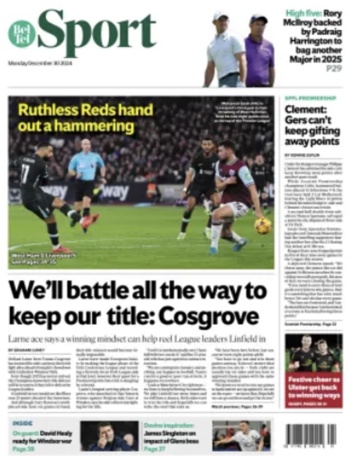 Belfast Telegraph Backpage