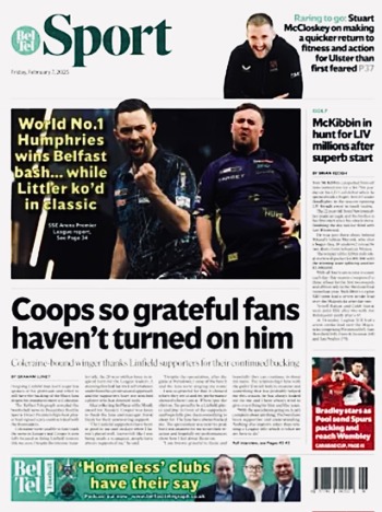 Belfast Telegraph Backpage