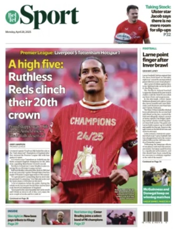 Belfast Telegraph Backpage