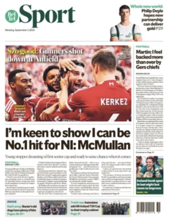 Belfast Telegraph Backpage