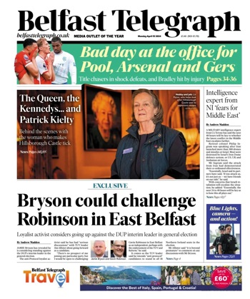 Belfast Telegraph Frontpage