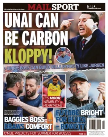 Birmingham Mail Backpage (Before match)