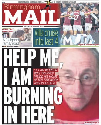 Birmingham Mail Frontpage