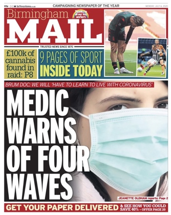 Birmingham Mail Frontpage