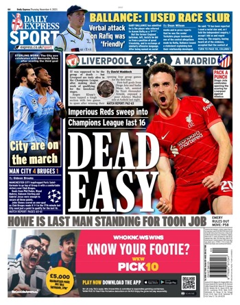 Daily Express Backpage