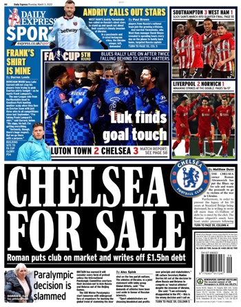 Daily Express Backpage