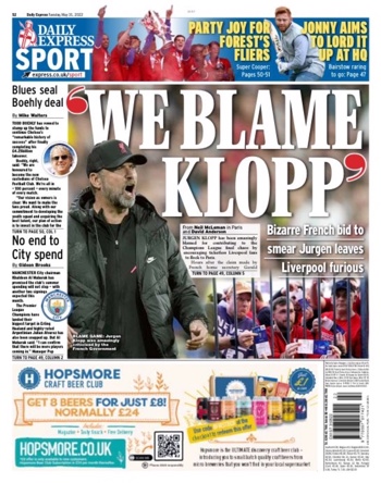 Daily Express Backpage (31-05-2022)