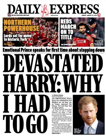 Daily Express Frontpage