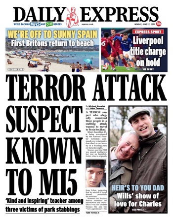 Daily Express Frontpage