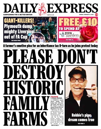 Daily Express Frontpage