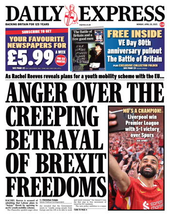 Daily Express Frontpage