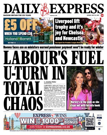 Daily Express Frontpage