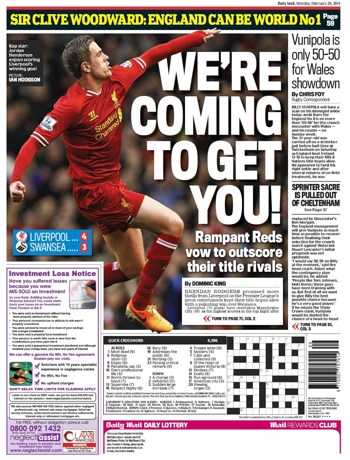 Daily Mail Back Page