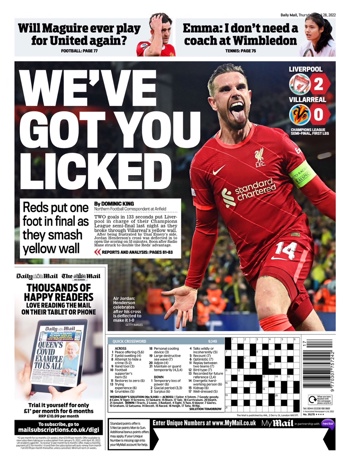 Daily Mail Backpage