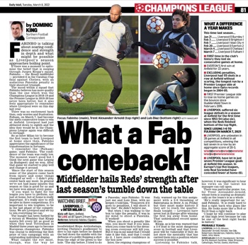 Daily Mail Match Preview