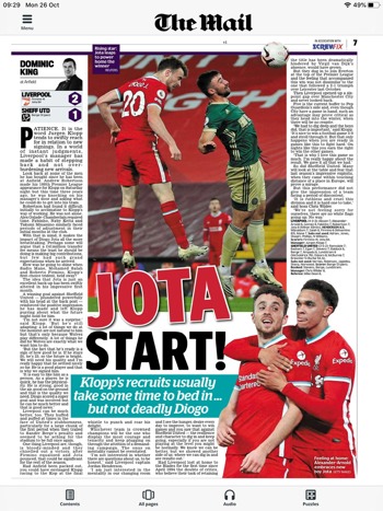 Daily Mail Match Report