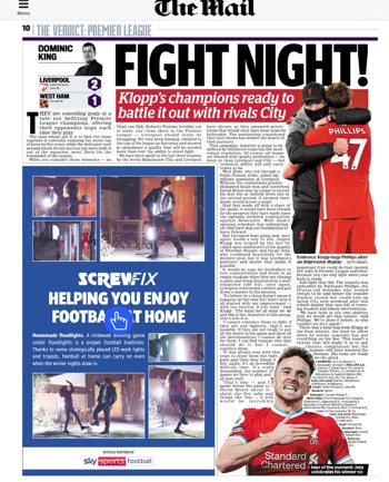 Daily Mail Match Report