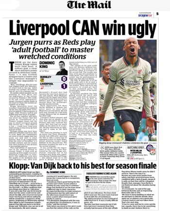 Daily Mail Match Report