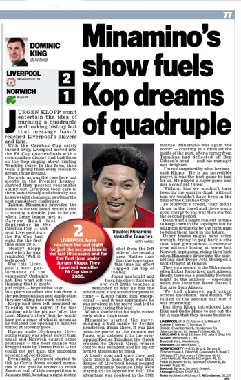 Daily Mail Match Report
