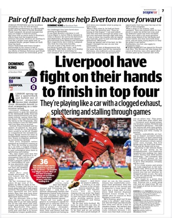 Daily Mail Match Report