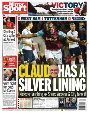 Daily Mirror Backpage